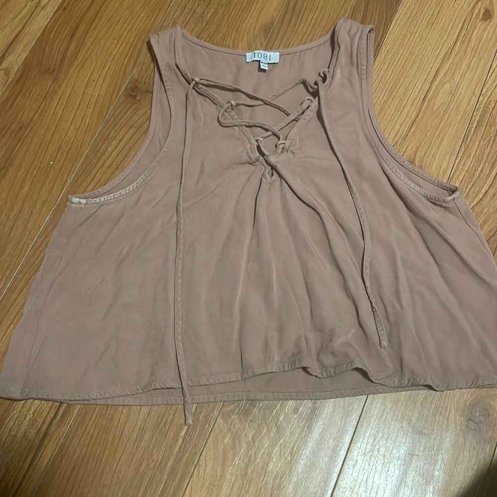 Mauve flowy crop top